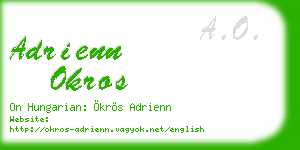 adrienn okros business card